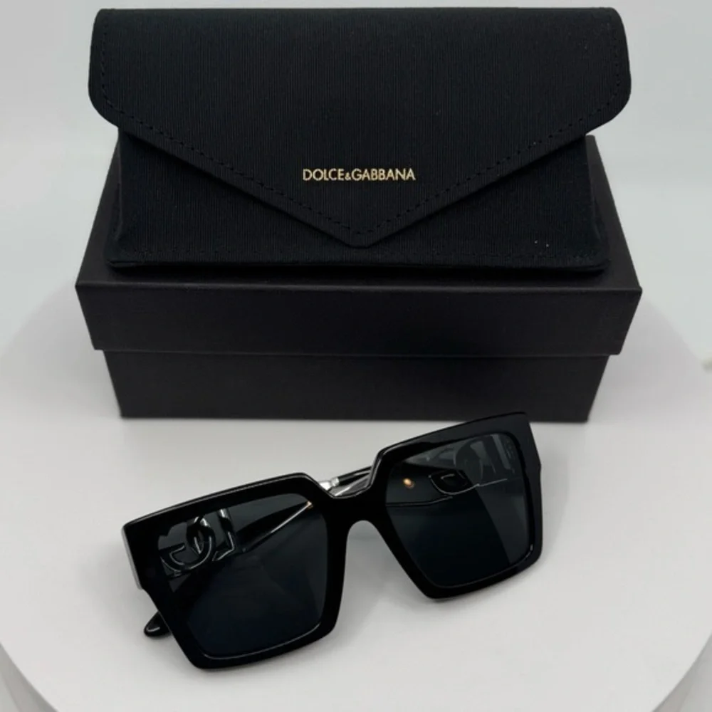 Dolce & Gabbana Black Diva Square Oversized Frame Sunglasses Luxury, Brand New!